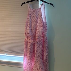 Express pink and white floral summer dress